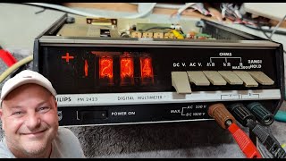 Philips PM2423 Digital Multimeter Nixie 1971 test teardown [upl. by Wilhide494]