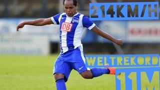 HERTHA BSC ELFMETER RONNY 210Kmh Weltrekord [upl. by Asle]