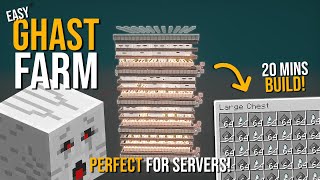 Minecraft BEST GHAST FARM 121  NEW DESIGN  1800 DROPS PER HOUR [upl. by Lightman]