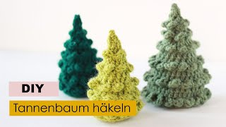 Tannenbäumchen häkeln  DIY Weihnachtsdeko [upl. by Harmonia119]