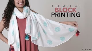 DIY Block Printing At Home  Fabric Printing Technique [upl. by Lamori]