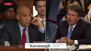 Sen Booker asks Kavanaugh his opinion on gay marriage and LGBT rights [upl. by Spiegleman226]