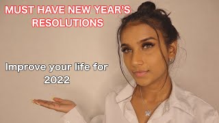 Must Have Resolutions For The New Year  Improve your Life for 2022 [upl. by Lebezej924]