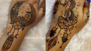 2 Different Types Eid Mehndi Design  Moon Mehndi Design  Mehndi Art Me  Mehndi Artist Rashmita [upl. by Drummond721]