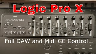 How to setup the Korg NanoKontrol 2 in Logic Pro X for Full DAW and Midi CC Control [upl. by Trude]