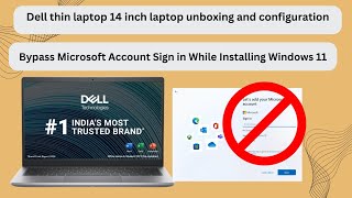 Dell 14 Thin amp Light Laptop unboxing and configuration I without wifi how to configure windows 11 [upl. by Natanoj]