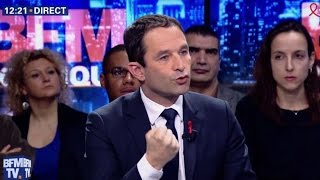 Benoît Hamon était l’invité de BFM Politique le 26032017 [upl. by Boleyn551]