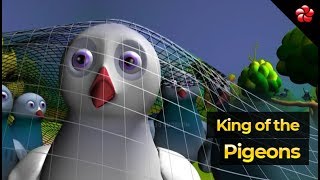 KING OF THE PIGEONS ♥ Panchatantra cartoon story for children [upl. by Baillie]