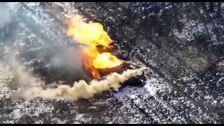 Ukrainian Armys Drone Footage shows throwing Grenade to Destroy Russian Tank  ukraine war [upl. by Halivah586]