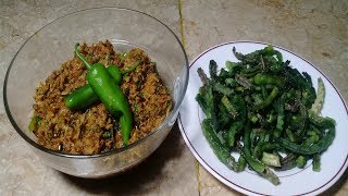 Chong and Qeema Recipe How to Cook Chong Vegetable Caralluma fimbriata [upl. by Lavine]