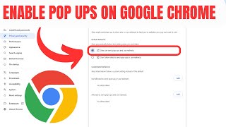 How To Enable PopUps On Google Chrome Pc  Laptop [upl. by Andrea]