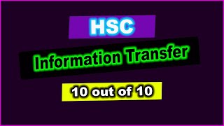 HSC Information Transfer  HSC Question no 2 Information Transfer  Information transfer HSC [upl. by Floyd707]