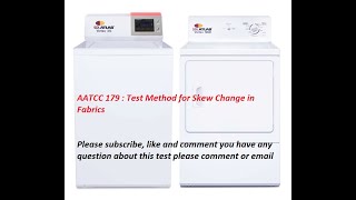 AATCC 179  Test Method for Skew Change in Fabrics [upl. by Hutchinson]