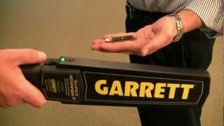 Garrett MetalWeapon Detector HandHeld Super Scanner Model 24500 [upl. by Ainej]