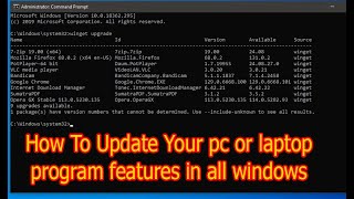 How To Update Your PC or Laptop Software Program Features in all Windows [upl. by Earahs]