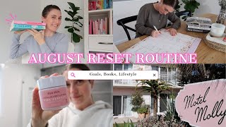 🌈 AUGUST RESET ROUTINE  Cleaning Motivation Monthly Planning  Goals August TBR and Book Review [upl. by Monjo]