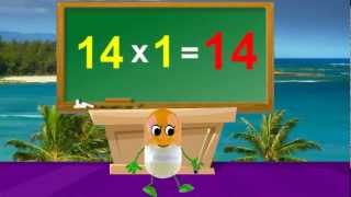 Tutorial Math  14 Times Table  Kids Songs With Lyrics [upl. by Roe234]