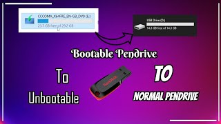 How to make Bootable Pendrive to Unbootable  PCx Tech  pcxtech7 [upl. by Acinom622]