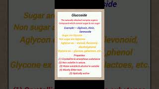 Sorry galti se glucoside type ho gya par main Glycoside hai  Concept of Glycoside bpharma [upl. by Dorcea195]