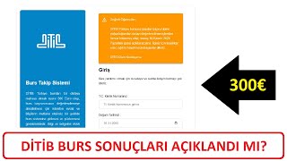 DİTİB BURS SONUÇLARI AÇIKLANDI MI DİTİB BURS SONUÇLARI NE ZAMAN AÇIKLANACAK [upl. by Atsyrt]