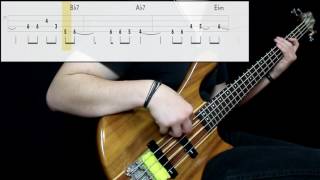 Marvin Gaye  I Heard It Through The Grapevine Bass Cover Play Along Tabs In Video [upl. by Asirrac]