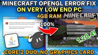 How to Fix Minecraft Opengl Error on VERY Low End PC NO GRAPHICS CARD Core 2 Duo [upl. by Mortimer513]