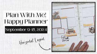 Plan With Me  Classic Horizontal Happy Planner  September 915 2024 [upl. by Ecienahs]