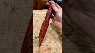 Custom sheath for my morakiv Classic woodcarving leatherwork bushcraft diy [upl. by Ahselrac387]