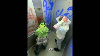 Elevator teaches young troublemakers a lesson shorts [upl. by Rostand]