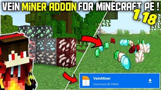 How To Download VeinMiner Addon 118  Vein minee Mod For Minecraft Pe  Nariyal op [upl. by Maurizia]