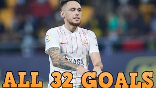 Lucas Ocampos  All 32 Goals for Sevilla so far  20192022 [upl. by Enilec]