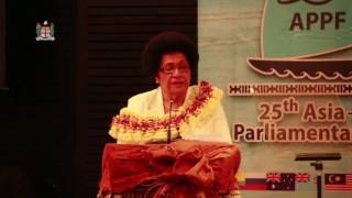 Welcome remarks by Speaker of the Fijian Parliament at the 25th APPF [upl. by Aimik]