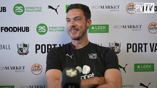 Prematch  Ben Heneghan previews first home fixture at Vale Park against Tranmere [upl. by Semaj]