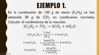 Porcentaje de Rendimiento en una reacción [upl. by Mirak375]