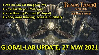 Atoraxxion 1st Dungeon info New Hunting Content Delayed New Repair Mat Global Lab 27 MAY 2021 [upl. by Iz]