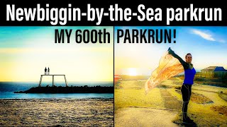 600 parkruns  Running NewbigginbytheSea parkrun as a Forgetful Moth to Celebrate [upl. by Annagroeg929]