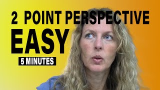 How To Draw 2 Point Perspective  Start Here  Easy Tutorial [upl. by Imot217]