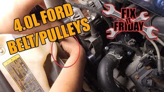 How to Replace Serpentine Belt and Pulleys 20022010 Ford Explorer 40L V6 [upl. by Asehr]