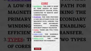 Transformer core  Core of tramnsformer  what is core  core type  shell type electrical engg [upl. by Jase3]