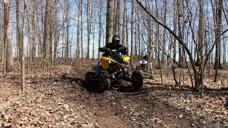 Spring Trail Carving With Raptor 700s [upl. by Lemal]