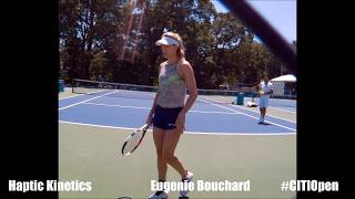 Eugenie quotGeniequot Bouchard serves in super slow motion 2017 Full HD 1080p [upl. by Dareg]