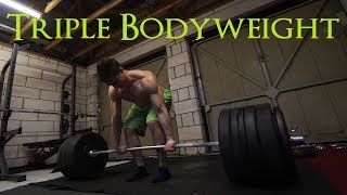 Triple Bodyweight Deadlift 210kg  463lbs 70kg [upl. by Silma]