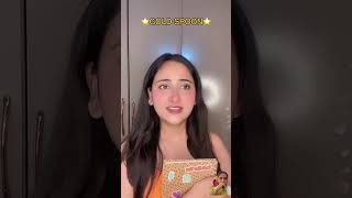 Silver spoon or gold spoon comedy funny makeup ytshorts funnyshorts [upl. by Ellainad]