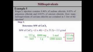 Milliequivalents Calculations [upl. by Shelden]