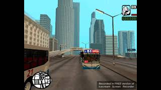 conduciendo la linea 51 expreso en gta san andreas [upl. by Tecil]