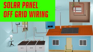 SOLAR Panel OFF Grid wiring detailed animation video [upl. by Mahtal]