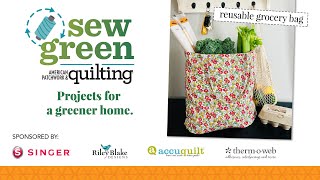 How to Sew a Reusable Grocery Tote [upl. by Vonny471]