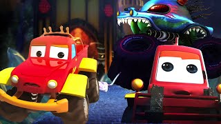 Haunted House Monster Truck in Island  More Amazing Cartoon Videos for Kids by Monster Truck Dan [upl. by Teodorico]