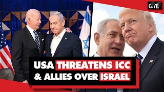 West splits on Israel US threatens ICC amp allies over Netanyahu arrest warrant [upl. by Enak638]