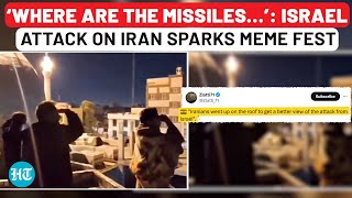 Twitter Erupts In Memes After Israel Attack On Iran Iranians Go On Roof To Look For Missiles [upl. by Baxy]